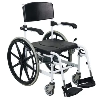 MultiMotion Verrijdbare douchestoel en toiletstoel in 1 met 24'' wielen