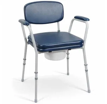 Toiletstoel met Emmer en Deksel – In Hoogte Verstelbaar