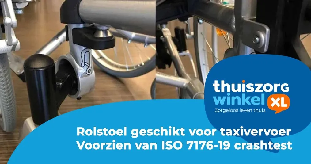Rolstoel geschikt voor taxivervoer - Voorzien van ISO 7176-19 crashtest