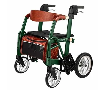 Uplivin Glide 2-in-1 Rollator & Rolstoel – Lichtgewicht 2-in-1 Transportstoel – Opvouwbaar & Comfortabel