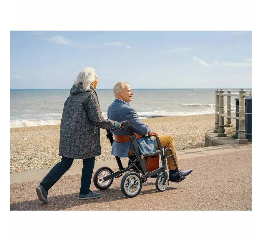 Glide 2-in-1 Rollator & Rolstoel – Lichtgewicht 2-in-1 Transportstoel – Opvouwbaar & Comfortabel