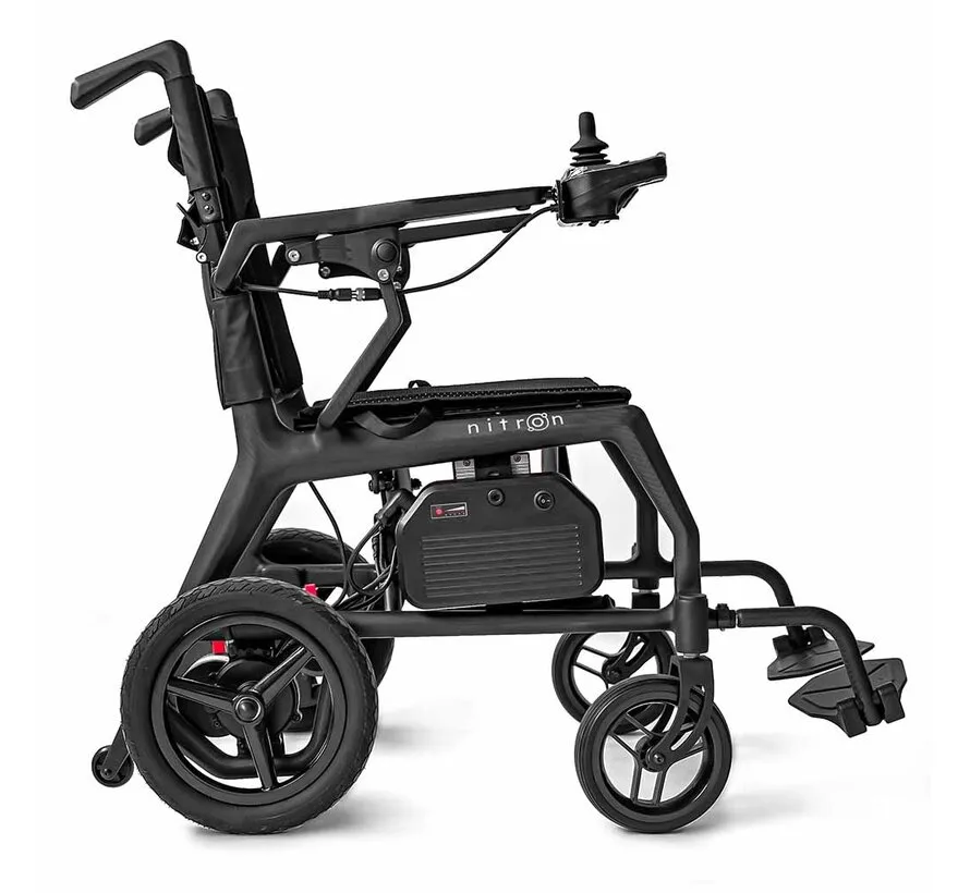 Nitron Carbon Elektrische Rolstoel | Lichtgewicht Opvouwbare Reisrolstoel (12,8 kg)