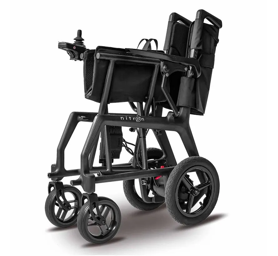 Nitron Carbon Elektrische Rolstoel | Lichtgewicht Opvouwbare Reisrolstoel (12,8 kg)