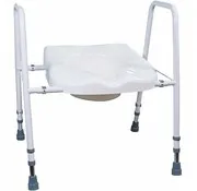 Toiletframe met zitting en Hygiëne uitsparing (Buitenkansje)