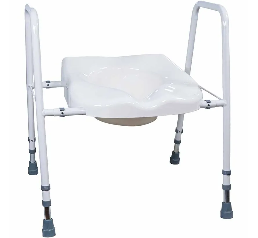 Toiletframe met zitting en Hygiëne uitsparing (Buitenkansje)