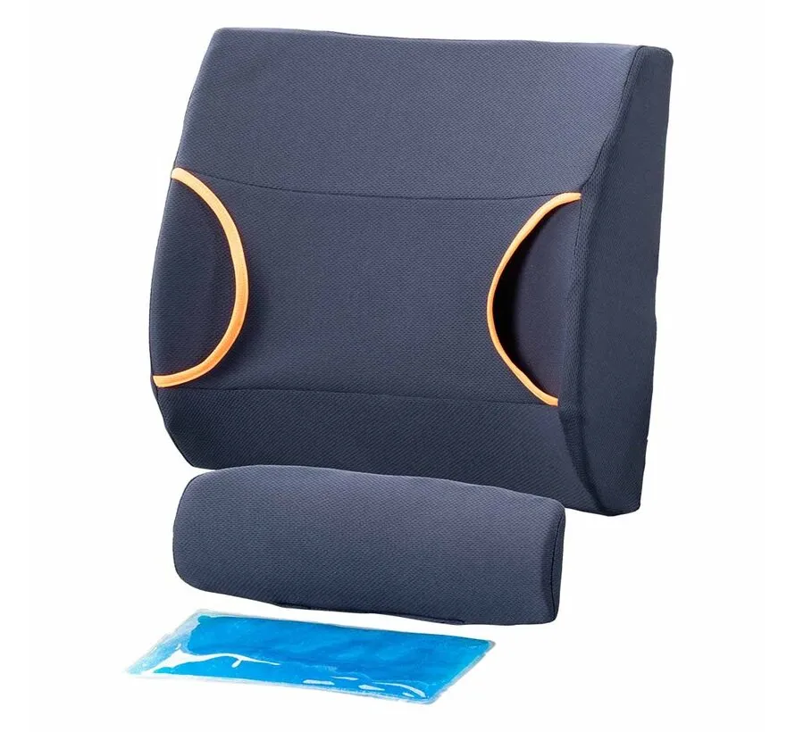Lumbaalkussen / rugkussen met hot-cold gel pack