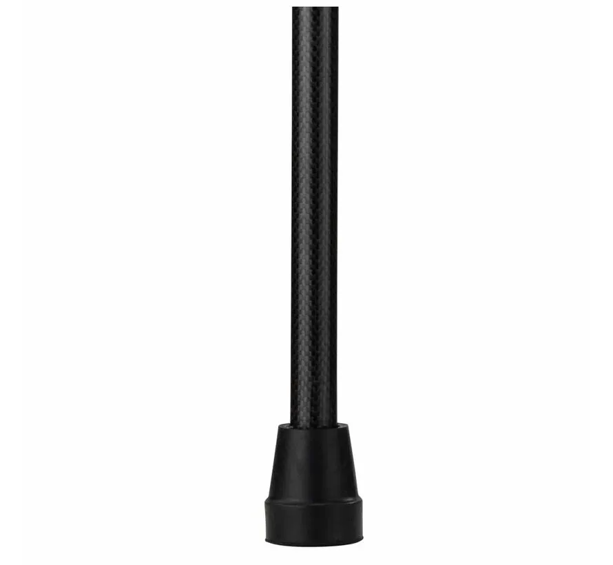 Wandelstok Carbon met houten handvat