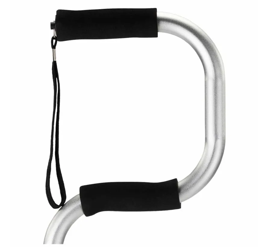 Wandelstok met 4 poten en sta-op functie