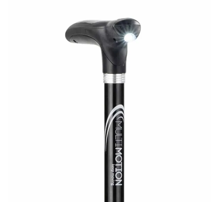 Wandelstok met verwarmd handvat en ledlampje