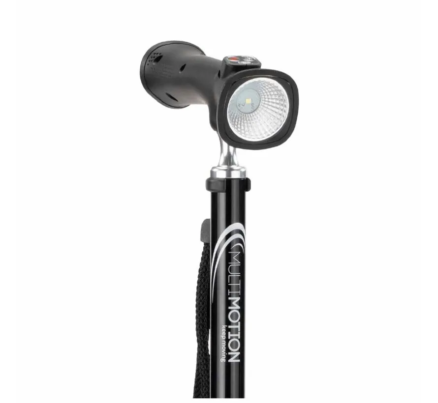 Wandelstok met alarm en ledlamp