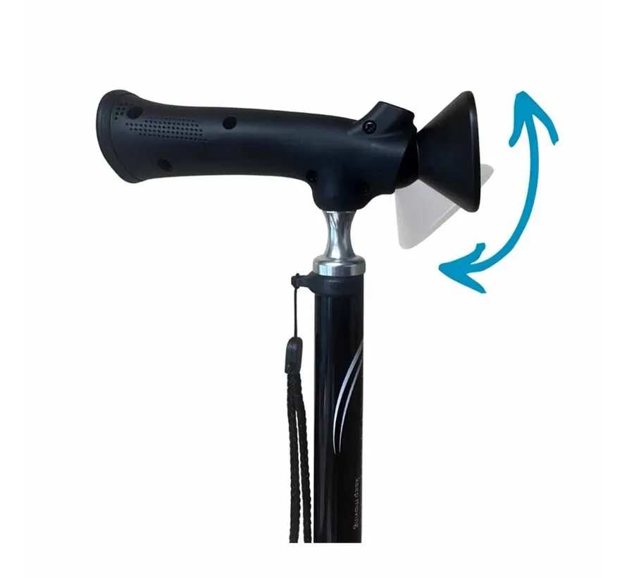 Wandelstok met alarm en ledlamp