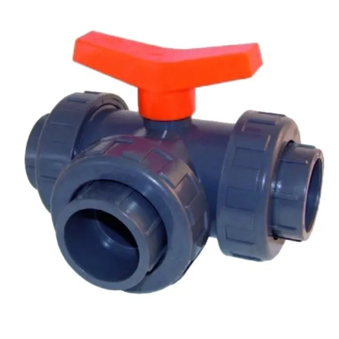 3-weg kogelkraan L-boring lijm 63mm PN 10