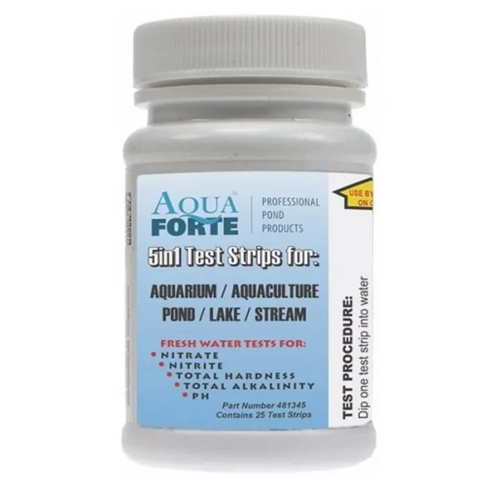 Aquaforte Aquaforte 5 in 1 test strip voor vijvers en aquaria 50 stuks
