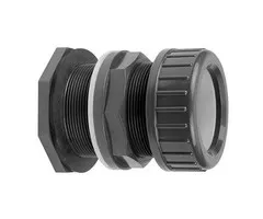 PVC doorvoerkoppeling 63 mm klem x 2½" buitendraad