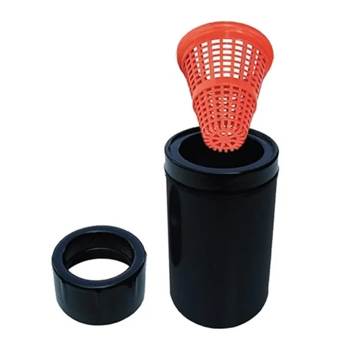 Merkloos Drijvende Skimmer ZWART met korfje 75 / 90 mm