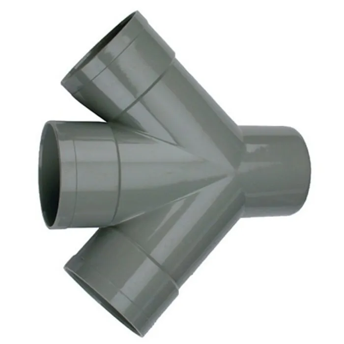 Dubbel T-stuk 45º 3 x mof, 1 x spie 110 mm