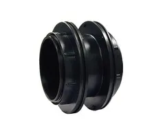 Merkloos Dubbele doorvoer 110 mm met schroefdraad