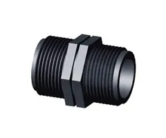 Merkloos Dubbele nippel 2x buitendraad PP 1" x 1"1