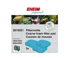 Eheim Eheim Schuimstof Filtermat Blauw voor 2222 / 2224-2322 / 2324 3 stuks