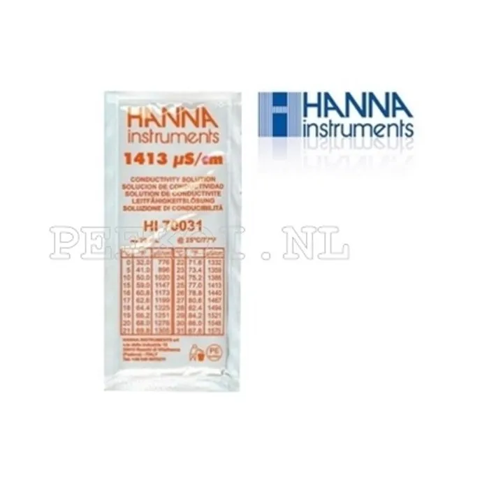 Kalibratie vloeistof 70031P EC 1413 mS/cm 25 stuks