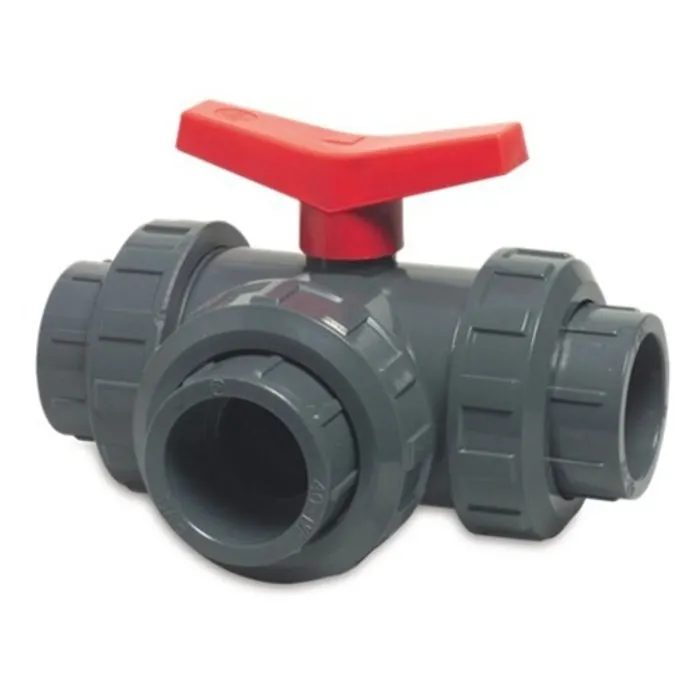 Mega Kogelkraan - 3 weg L-Boring 63 mm lijm