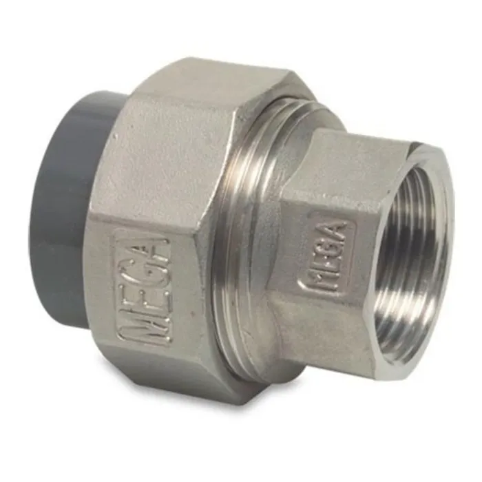 Mega Overgangskoppeling RVS naar PVC - 50 mm - 1½" binnendr.