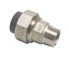 Mega Overgangs koppeling RVS naar PVC - 63 mm - 2" buitendraad
