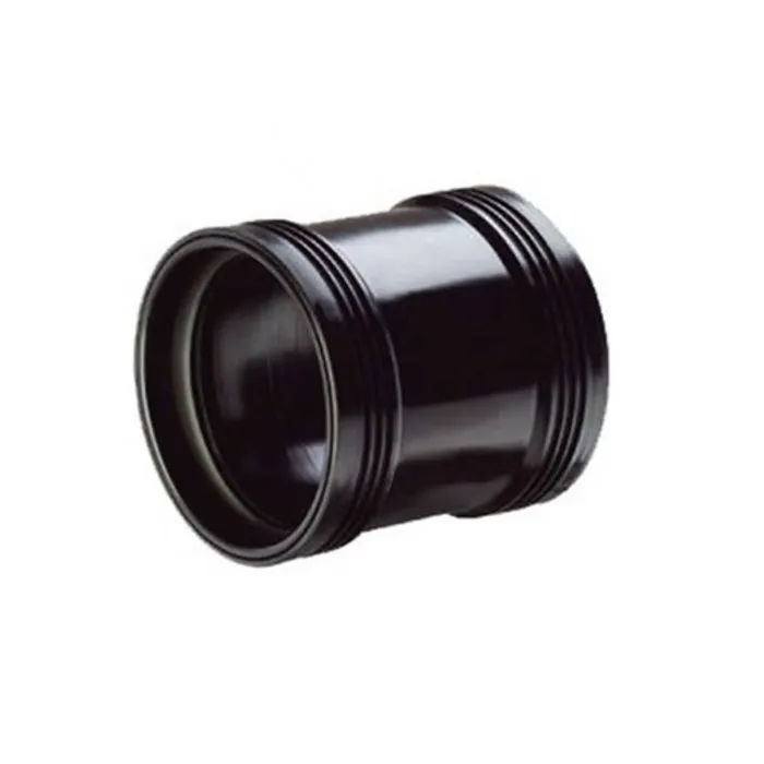 Overschuifmof 2x manchet zwart 50mm