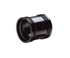 PP Overschuifmof 2x manchet zwart 75 mm