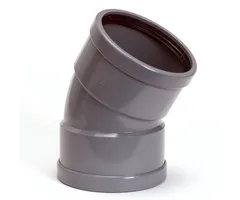 PVC Bocht Afvoer 30° 110 mm 2 x Manchet