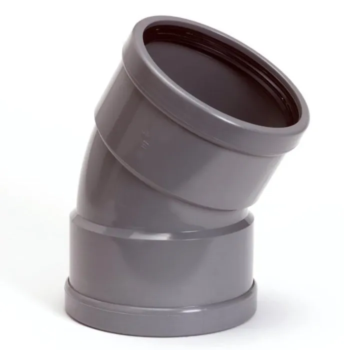 PVC Bocht Afvoer 30º 110 mm 2 x Manchet