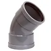 Wavin PVC Bocht Afvoer 45° 110 mm 2 x Manchet