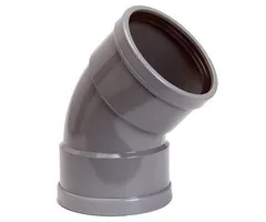 Wavin PVC Bocht Afvoer 45Â° 110 mm 2 x Manchet