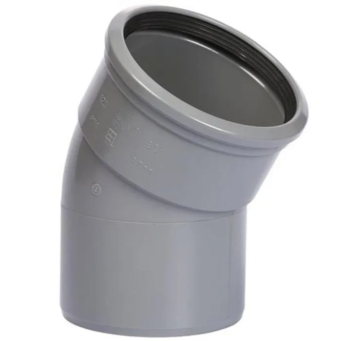 Wavin PVC Bocht Afvoer 45º 110 mm Manchet x Spie