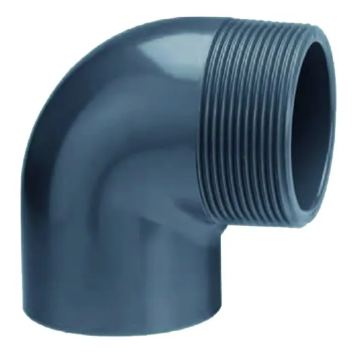 Effast PVC Knie 90° Buitendraad 50 mm x 1 1/2""
