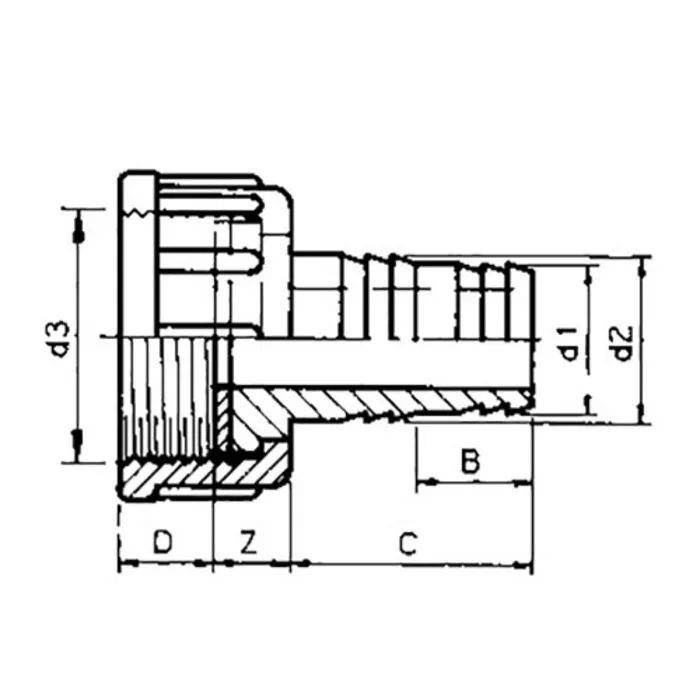 VDL PVC Slangtule met wartel 25 mm / 28 mm x 1¼"