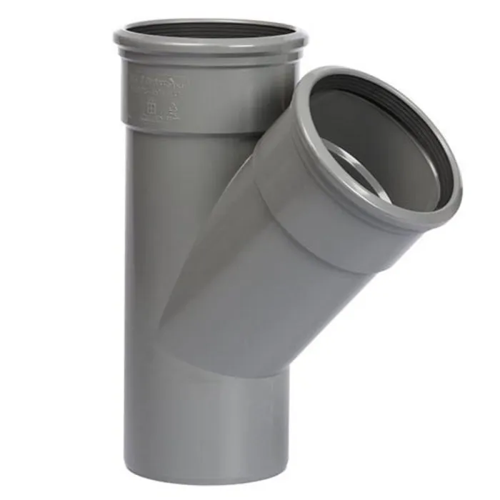 PVC T-Stuk 45º 110 mm 2 x Manchet / Spie