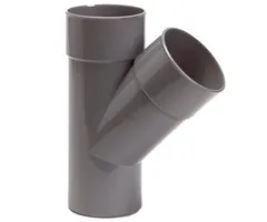 PVC T-Stuk 45° 110 mm 2 x Mof / 1 x Spie