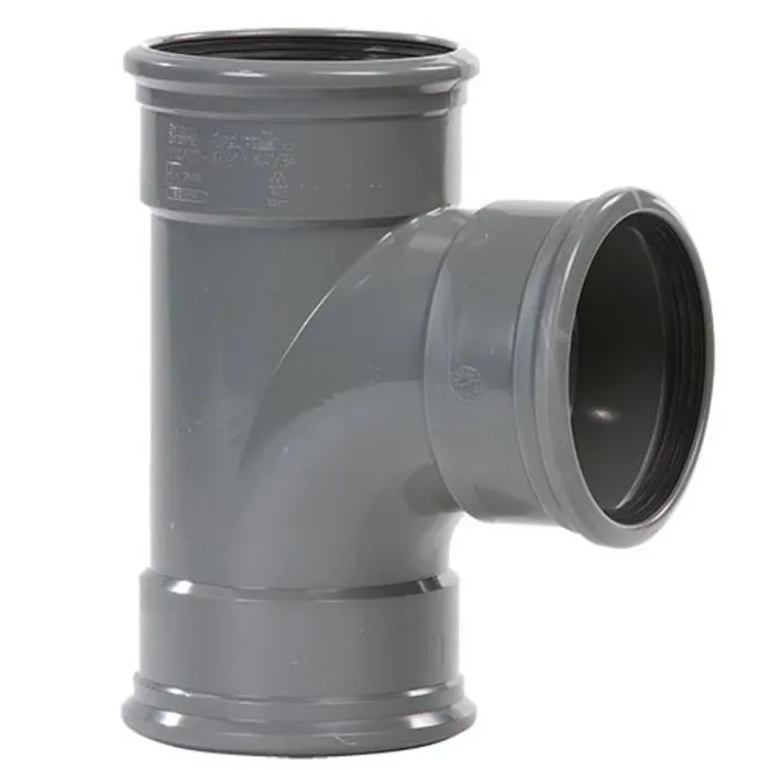 PVC T-Stuk 88º 110 mm 3 x Manchet