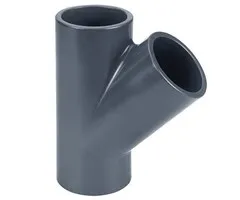 Effast PVC T-stuk Druk 45° 90 mm