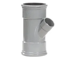 PVC Verloop T-Stuk 45° 110 mm x 50 mm 2 x Manchet / Mof