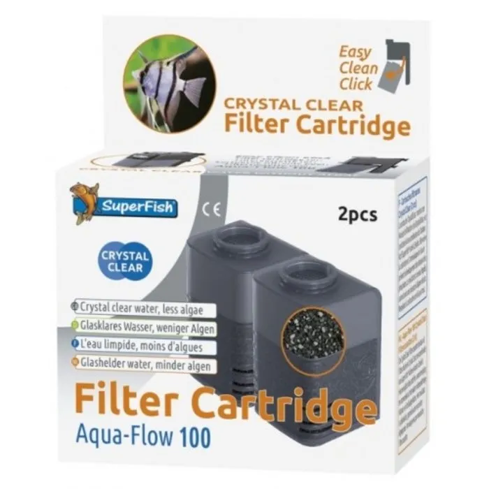 Superfish Superfish Aquaflow 100 Crystal Clear Cartridge 2 stuks