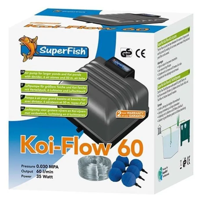 Superfish Superfish Luchtpomp Koi Flow 60 Professioneel Beluchtingsset