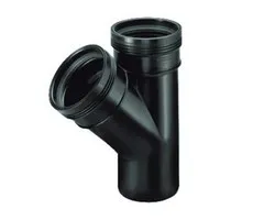 PP T-Stuk 45° 2x manchet/1x Spie 110 mm