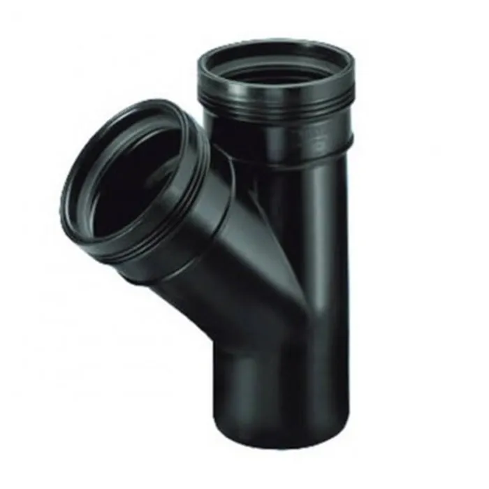 T-Stuk 45° 2x manchet/1x Spie 50mm