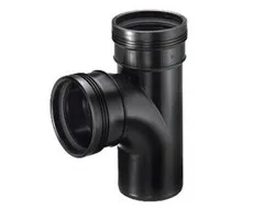 PP T-Stuk 90° 2x manchet/1x Spie 40 mm