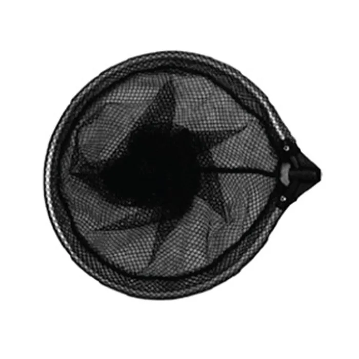 Merkloos Tele schepnet zwart grofmazig rond 35 cm excl. telescoopsteel