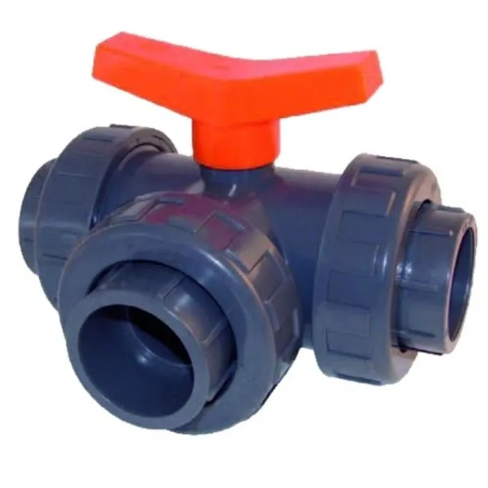 PVC Kogelkraan 3-weg T-boring 20 mm lijm