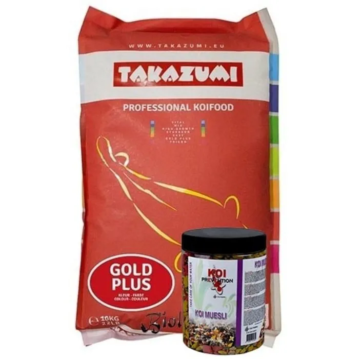 Takazumi Takazumi Gold Plus 10 KG + Koi Muesli 500 gram