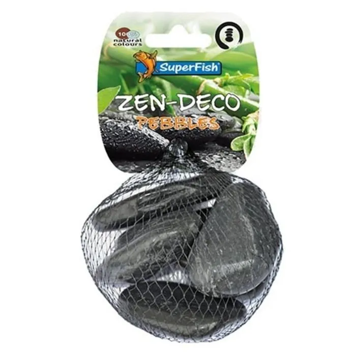 Superfish Superfish Zen Deco Pebble zwart M 5 stuks